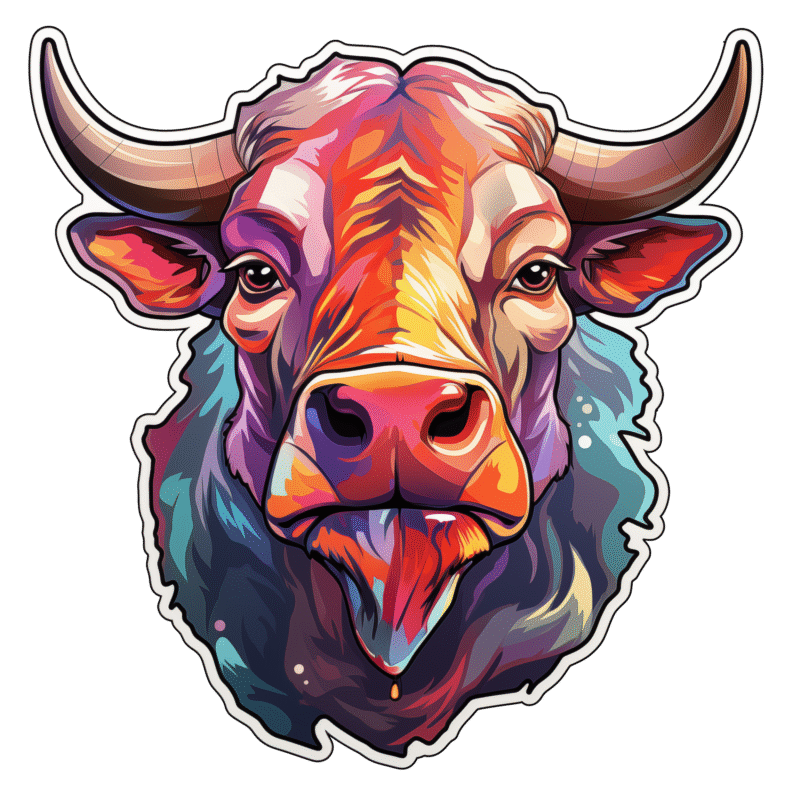 If you love a bull, wear red for them Sticker