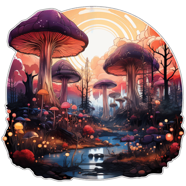 Mushroom City Sticker